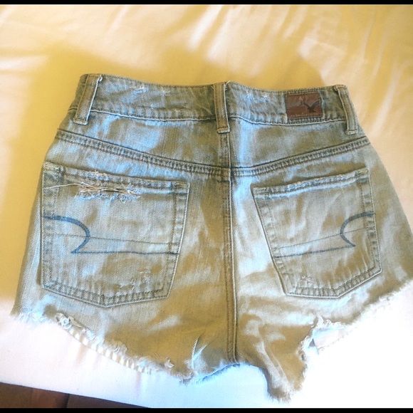 AE distressed high waist denim shorts - Picture 1 of 3